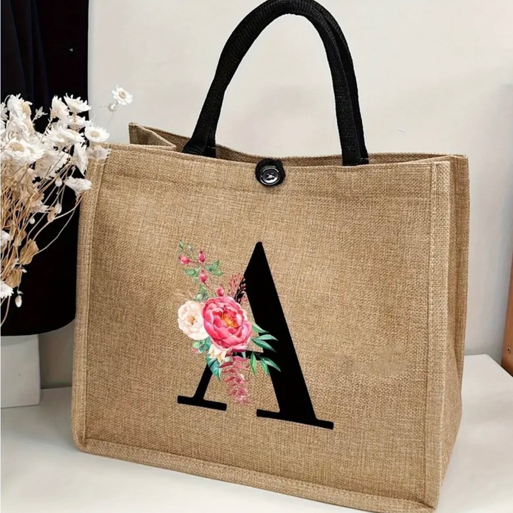 Beach bag with initials
